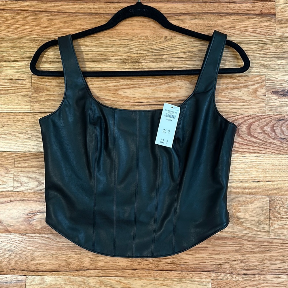 Abercrombie & Fitch Faux Leather Top